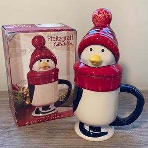 Pfaltzgraff collectibles penguin skate covered mug NWOT